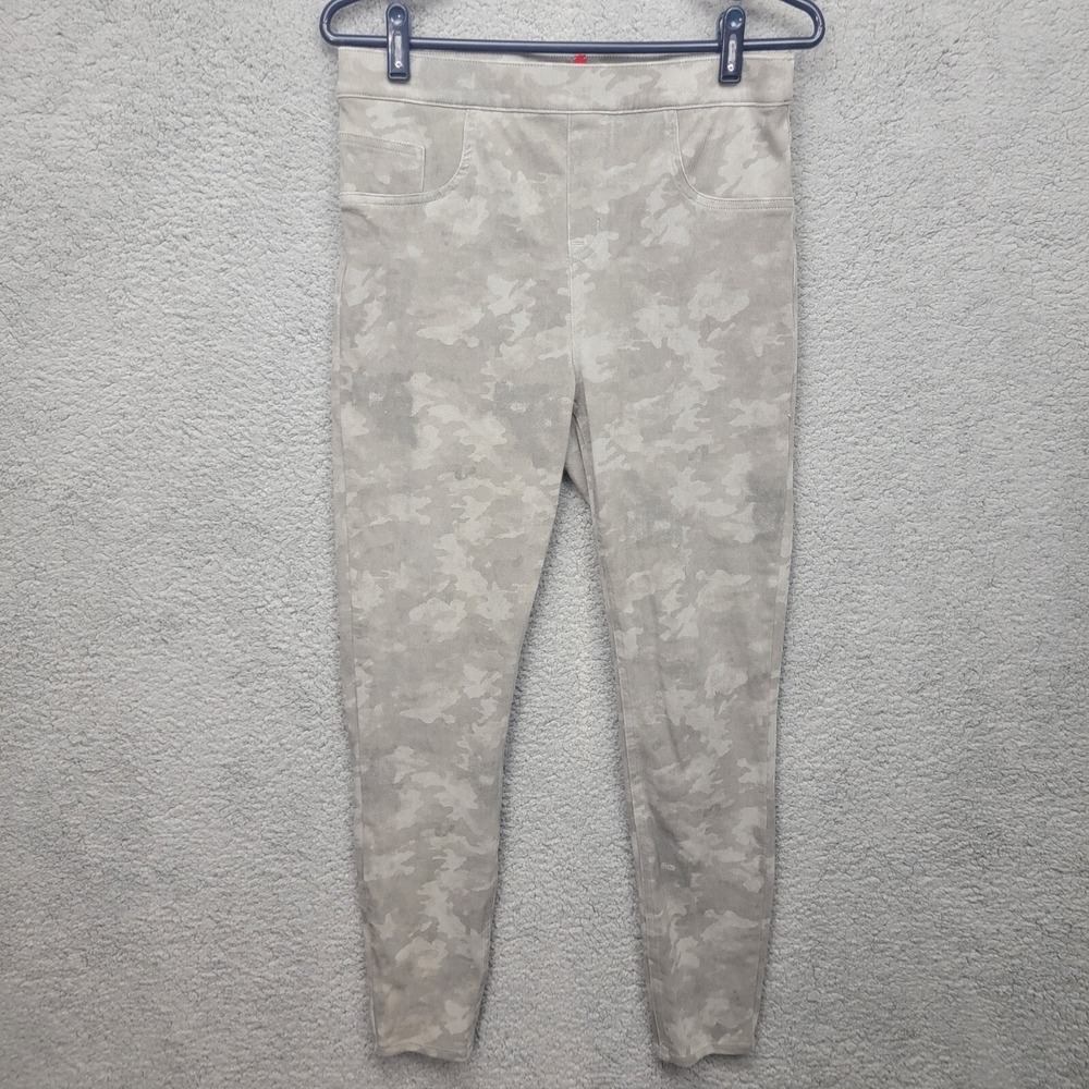 Spanx Leggings Womens‎ Sz L Stone Washed Camo Jean-ish Ankle Pull On Jeggings